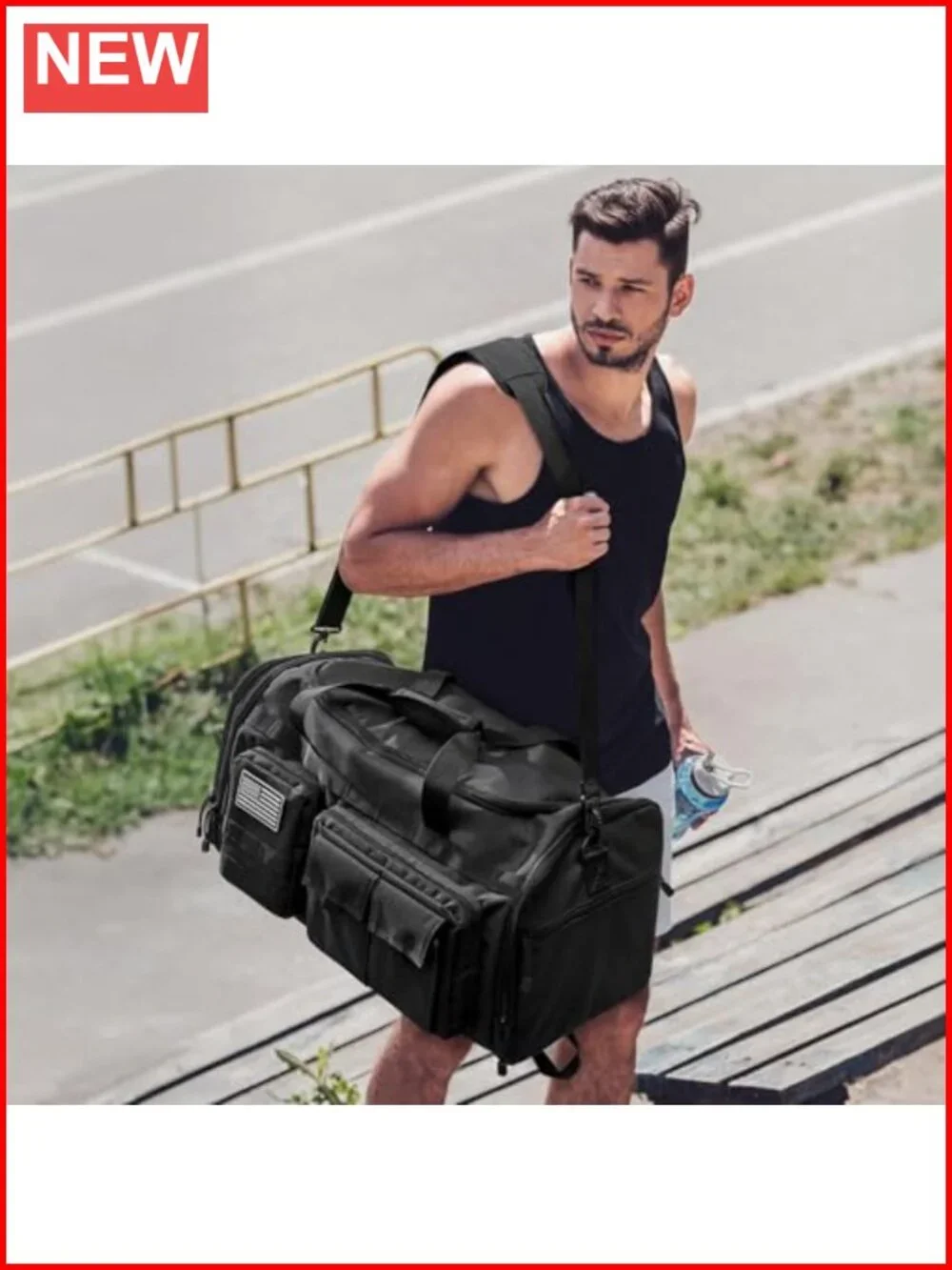 3-in-1 Expandable 55L Duffle Bag Travel Gym Backpack with Shoe Compartment